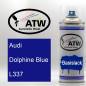 Preview: Audi, Dolphine Blue, L337: 400ml Sprühdose, von ATW Autoteile West.